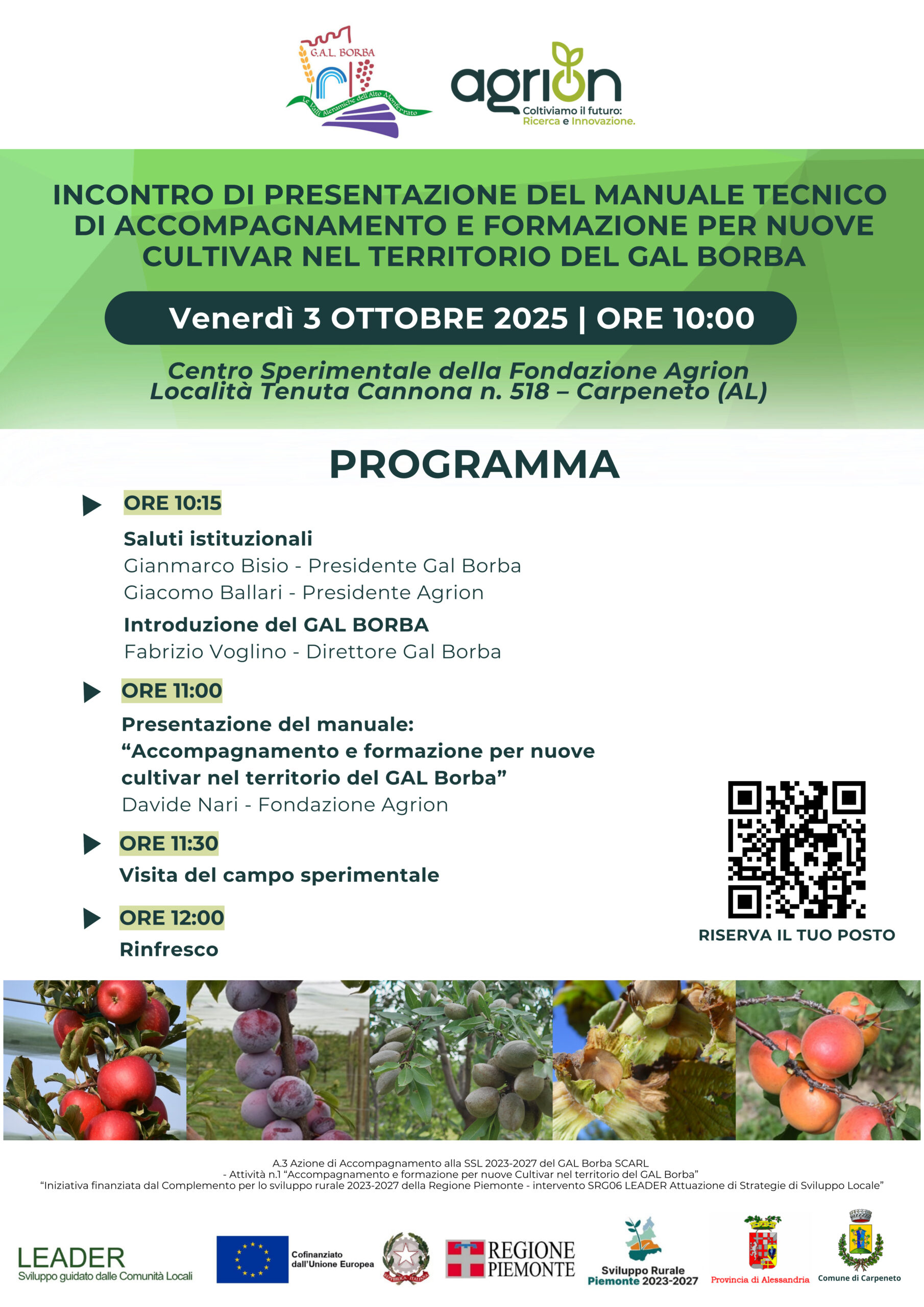 Incontro di presentazione del Manuale Tecnico di accompagnamento e formazione per nuove cultivar nel territorio del GAL Borba