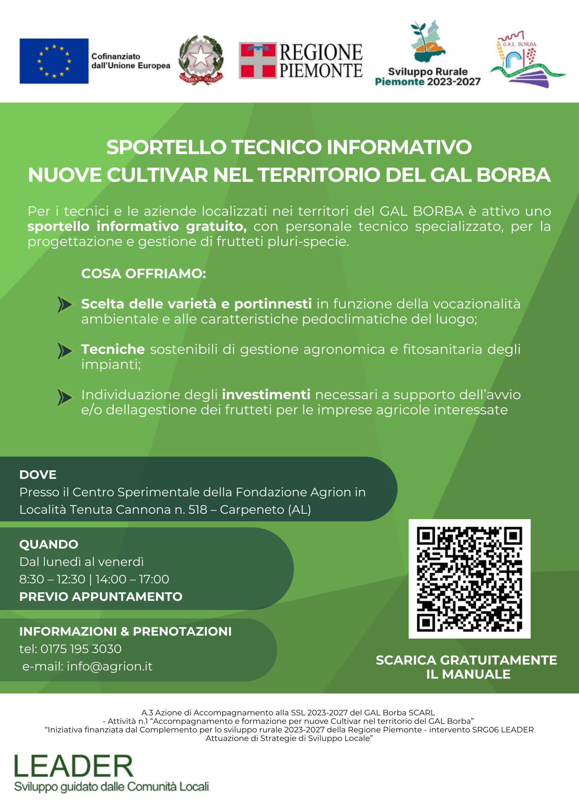 Attivo lo Sportello tecnico informativo dedicato alle nuove cultivar nel territorio del GAL Borba